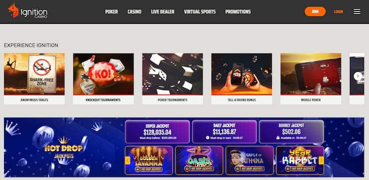 Ignition homepage - Sign up - the best free roulette