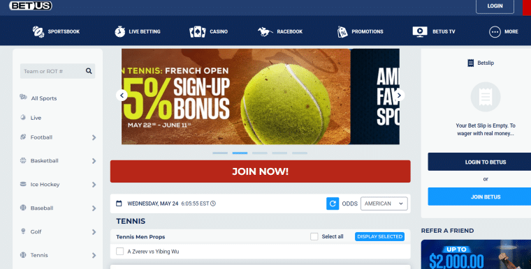 US Open Betting Sites 2024 - Best Site for US Open Sports Betting