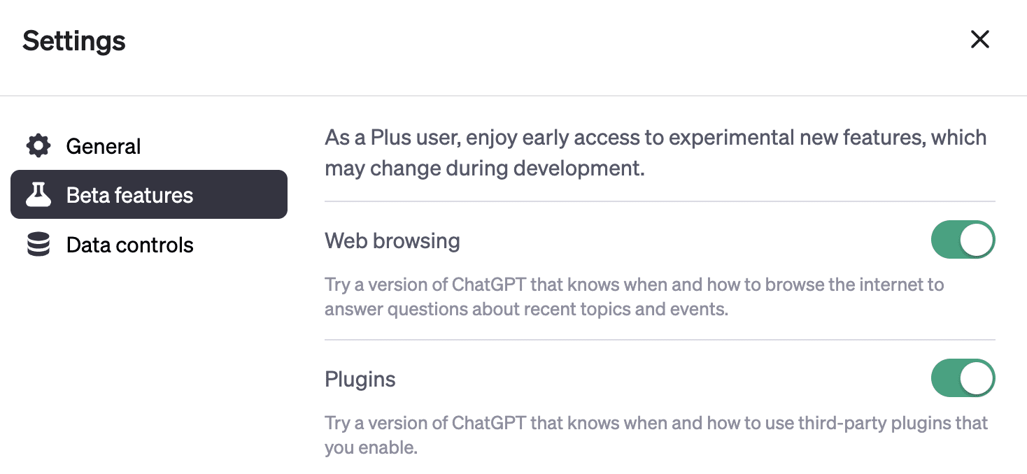 ChatGPT BetaPanel