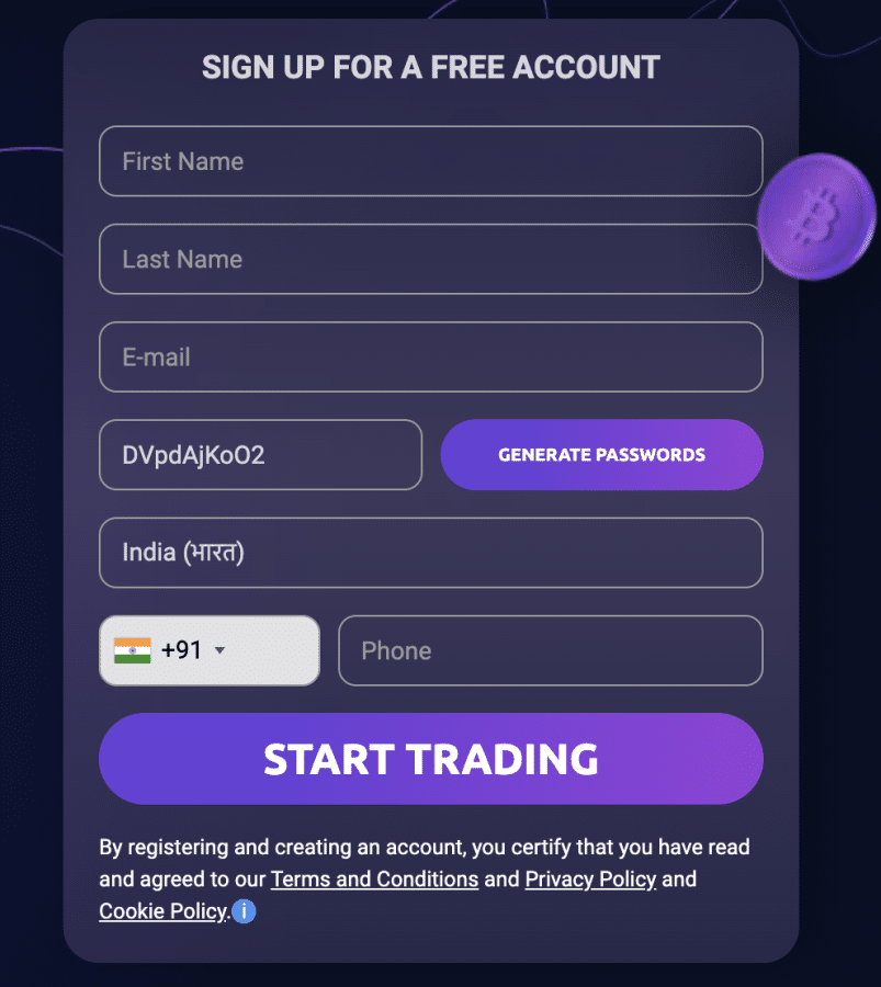 Create an Account on Crypto Robo