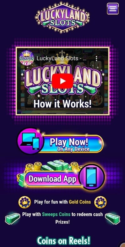 Luckyland Mobile Site 