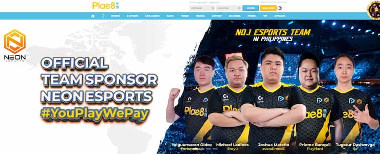 Online gambling PayPal Plae8 esports