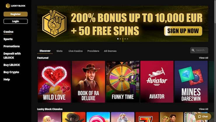 Lucky Block Zcash Casino