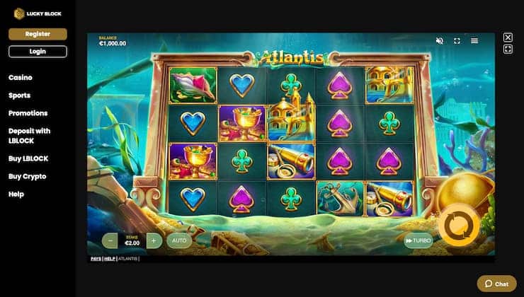 Atlantis Slot Set Wager