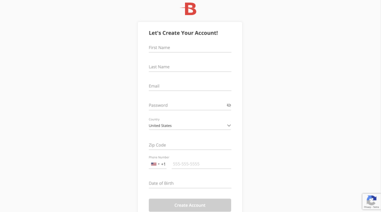 BetOnline Create Account