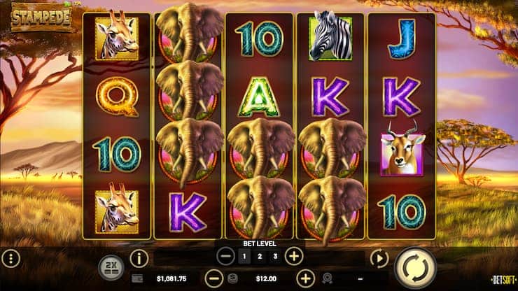 Stampede slots setting the coin value