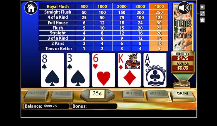 How to Play Tens or Better Video Poker