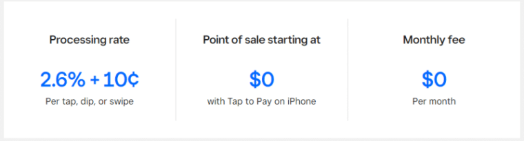 Square POS pricing