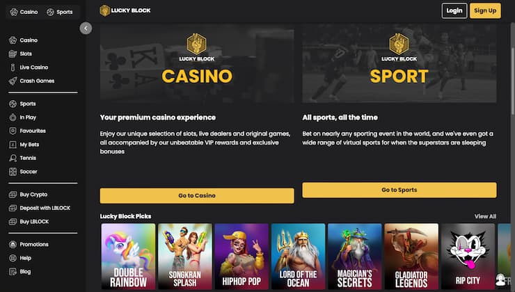 Lucky Block Online Gambling Site