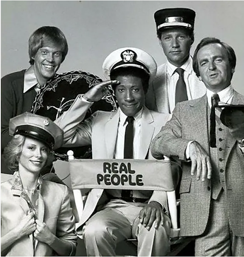 Byron Allen with the Real People cast