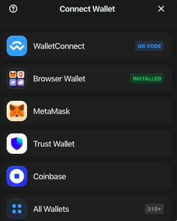 Crypto wallet connect