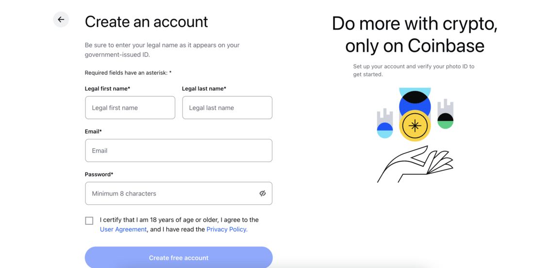 Coinbase Account Opening