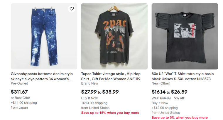 ebay clothing