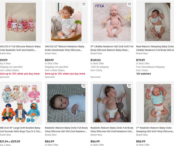 ebay life sized dolls