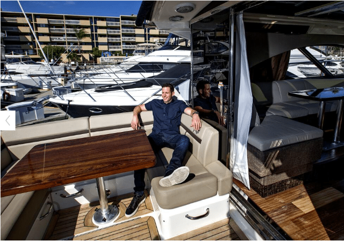 Tarek El Moussa on his yacht