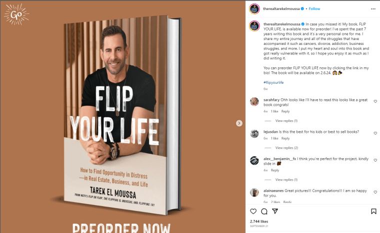 Tarek El Moussa's book