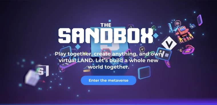 Sandbox Enter the Metaverse Banner