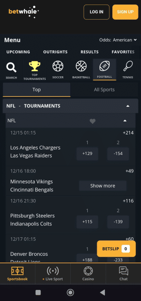 BetWhale Sports Betting App