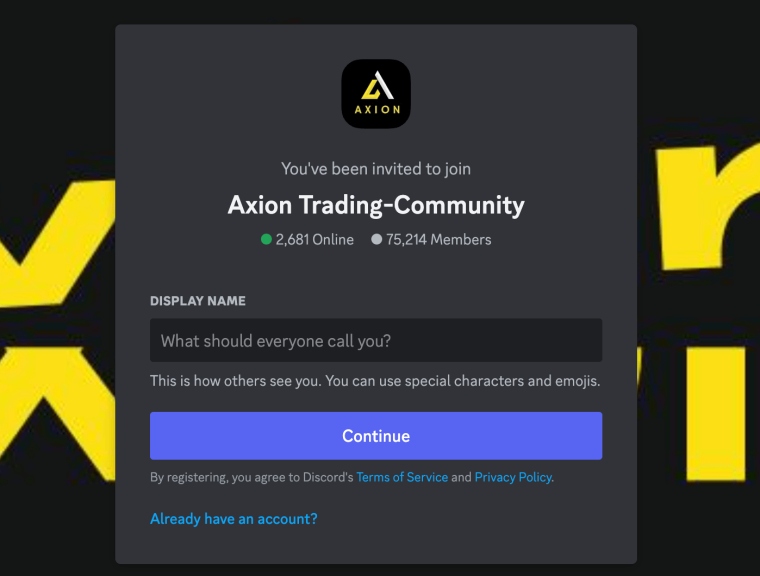 Axion Trading Community DIscord