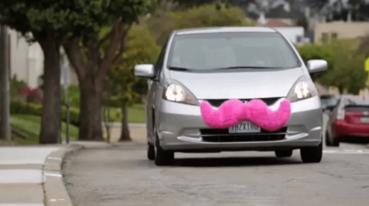 Lyft Fuzzy Pink Mustache