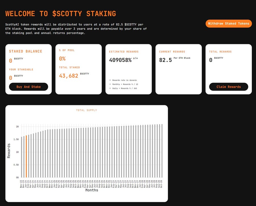 Scotty staking page