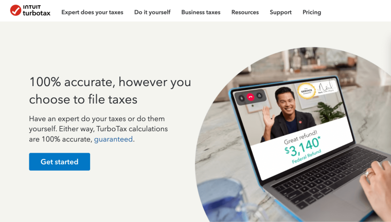 Turbotax intuit homepage