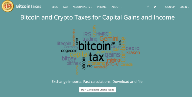 bitcoin taxes homepage