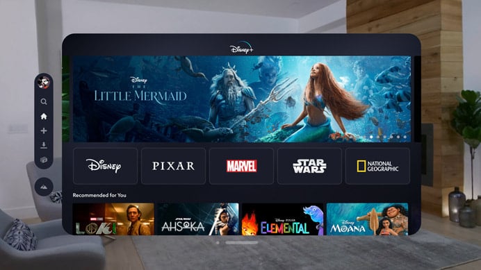 disney+ will be available on apple vision pro