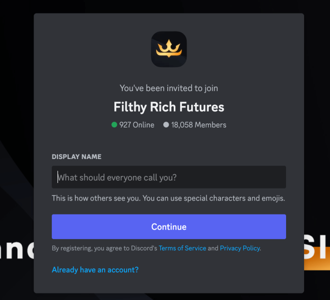 filthy rich futures discord