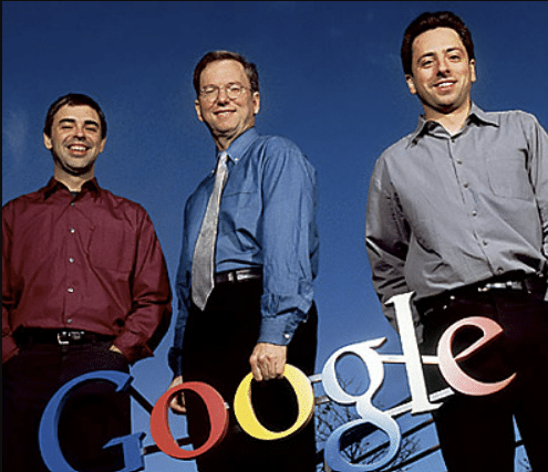 larry page and sergey and schmidt