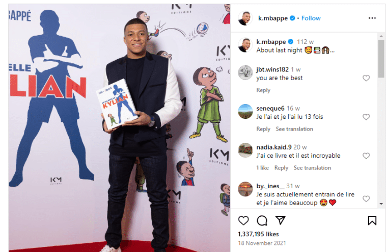 mbappe book instagram