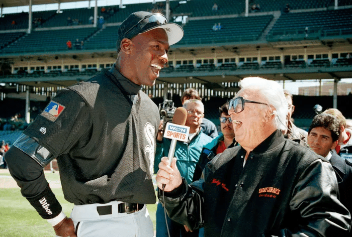 Michael Jordan being interviewed