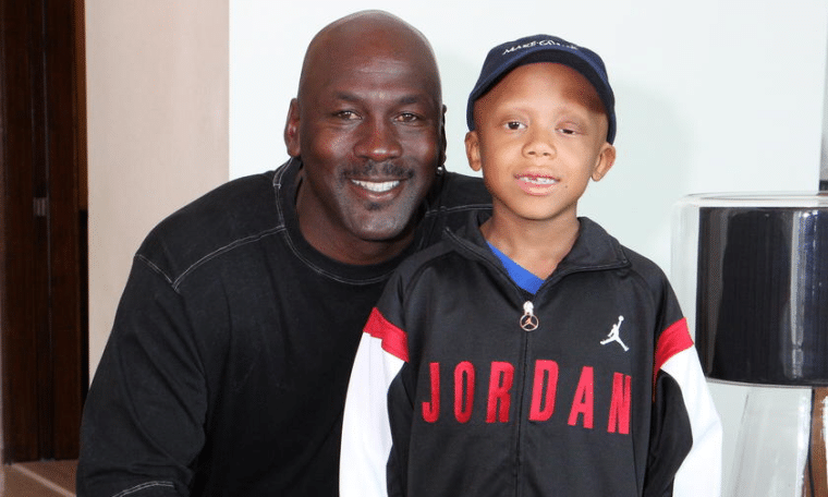 Michael Jordan in a Make-a-Wish program