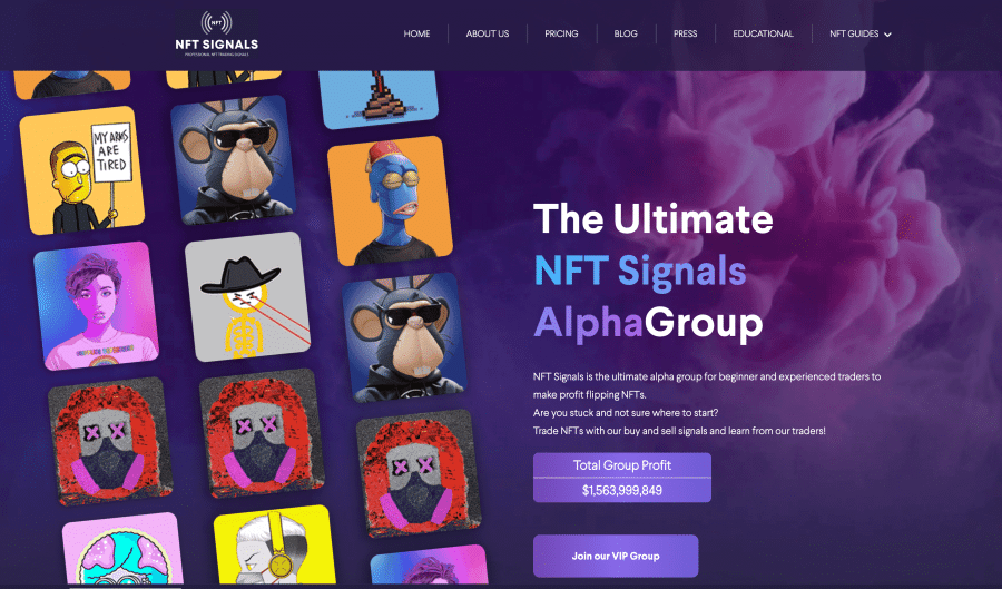 nft-signals homepage