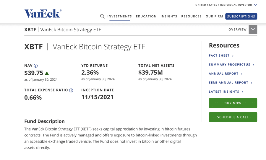 vaneck etf homepage