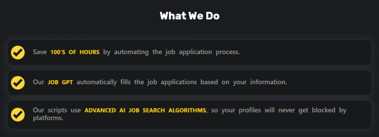 Using AI to automate job applications