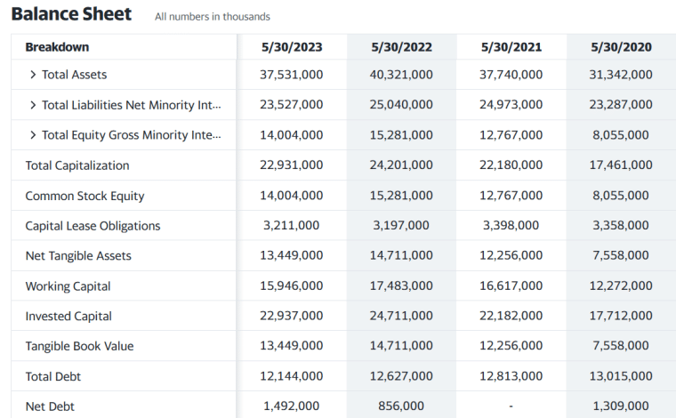 Nike Financial Statement