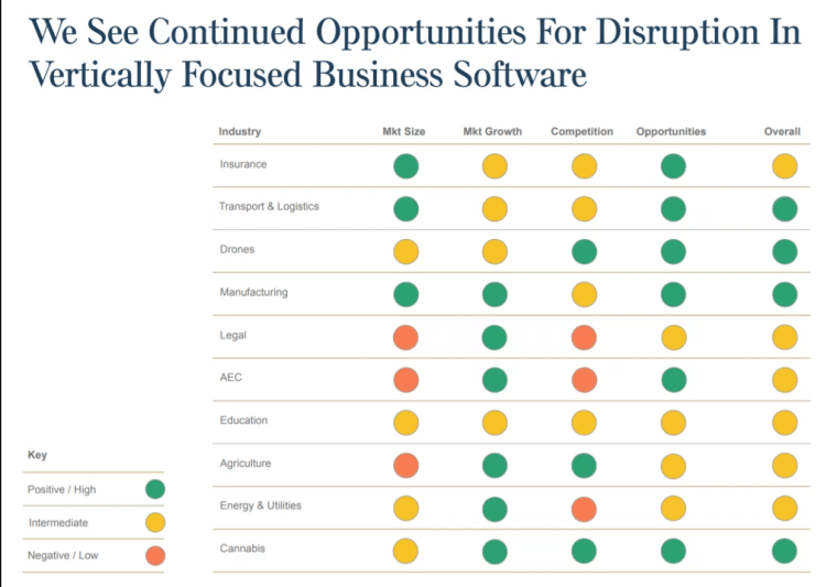 vertically focused software disruption