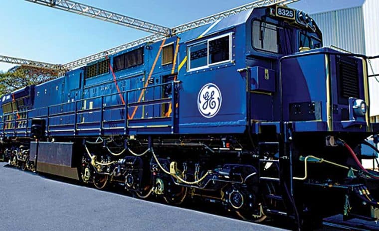 A General Electric locomotive using GE power