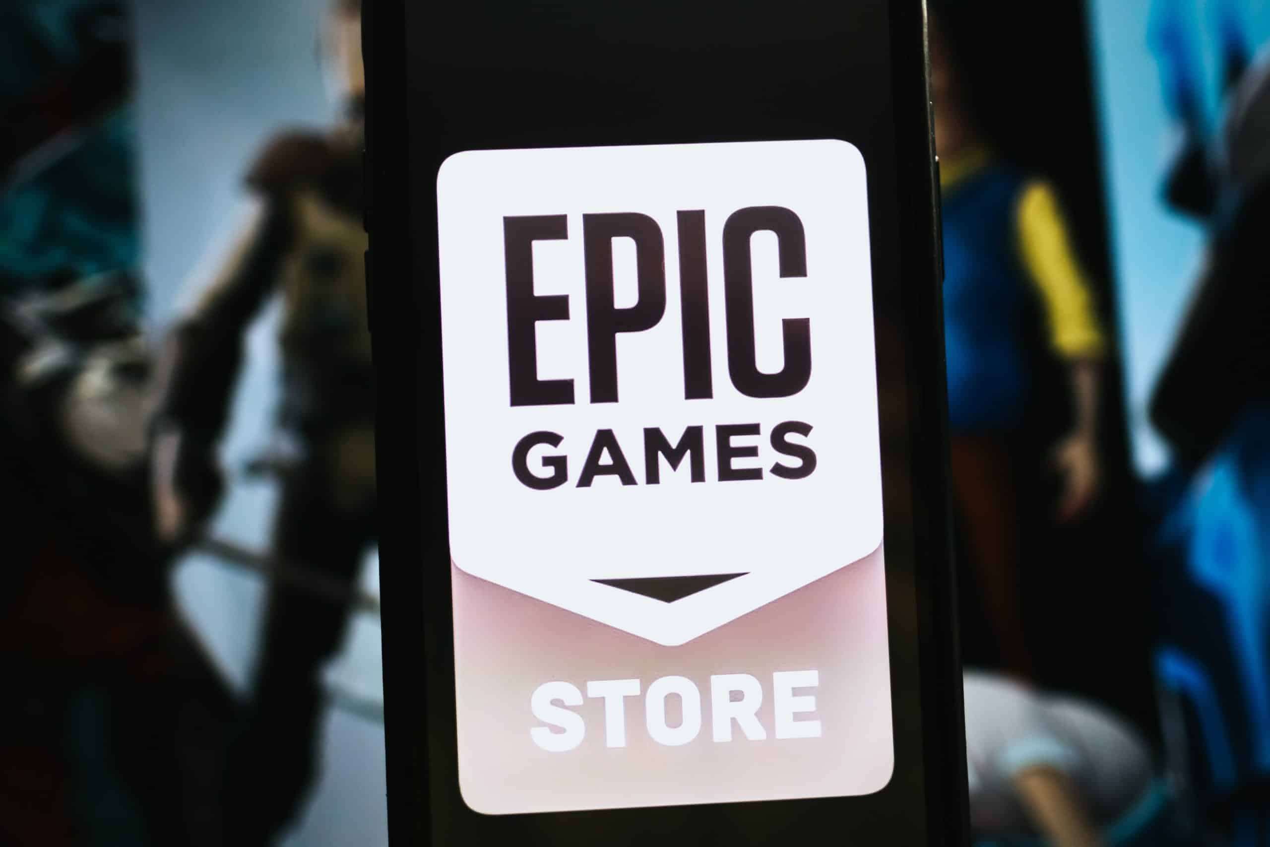 epic games store logo on a phone