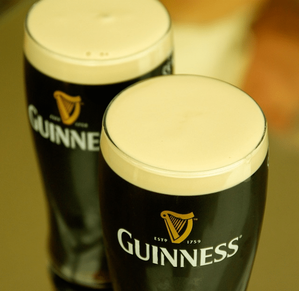 Photo of two pints of Guinness