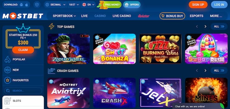 Mostbet Top Games in india