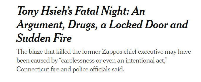 Tony Hsieh nyt headline