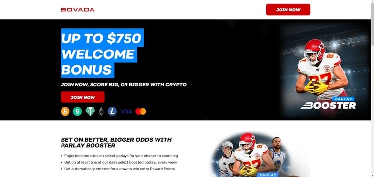 A screenshot of the Bovada Welcome Bonus