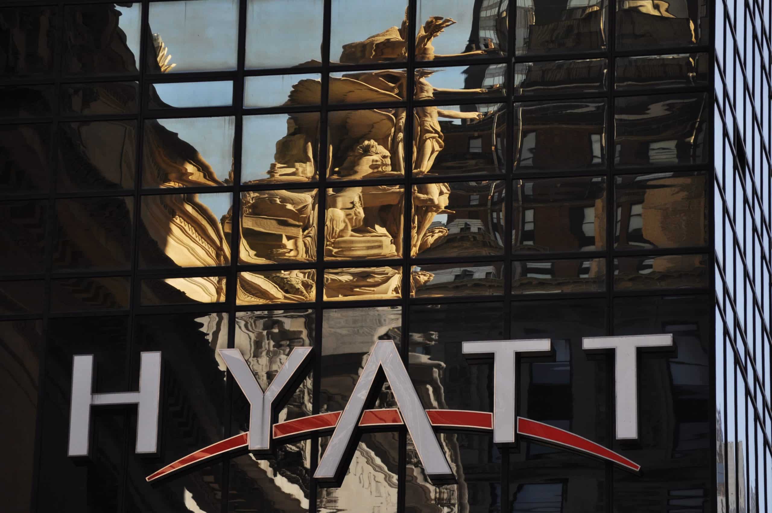 hyatt building with logo