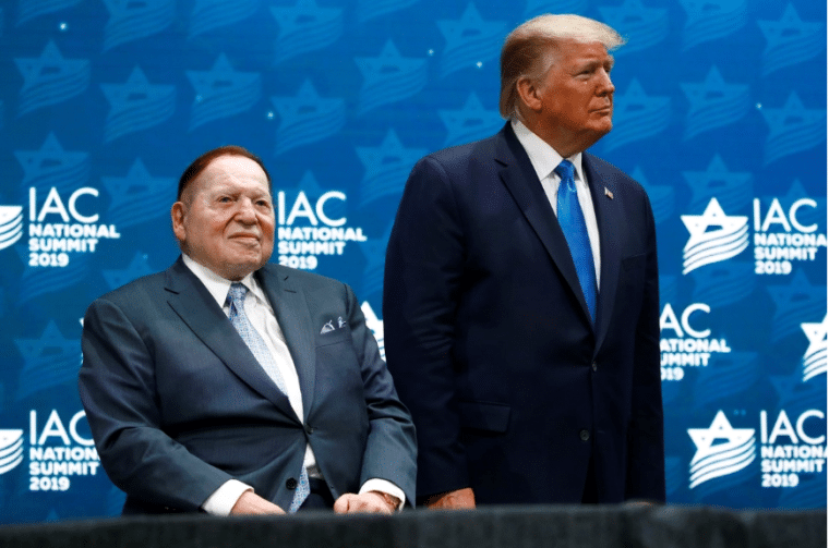 Sheldon Adelson and Donald Trump