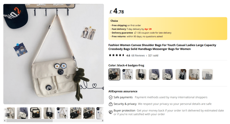 aliexpress bag hanging item on sale