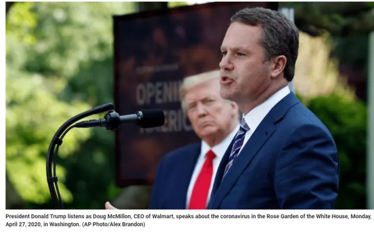 Doug McMillon with Donald Trump