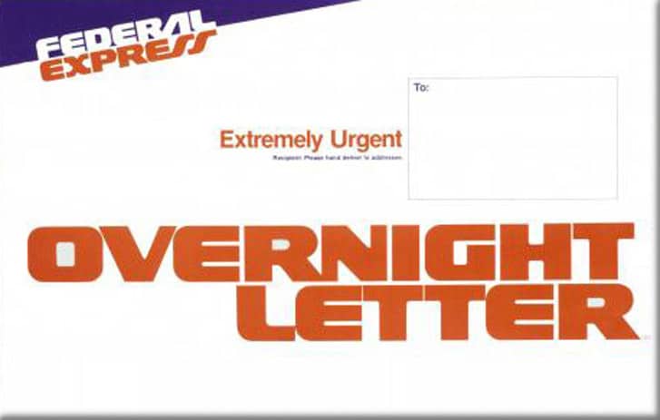 fedex overnight letter