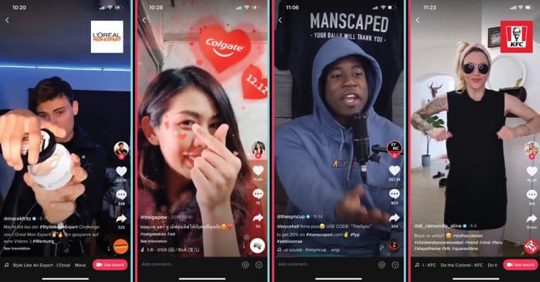 TikTok sponsored post examples